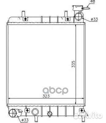 Радиатор двигателя (Al) hyundai Accent 1.5 00