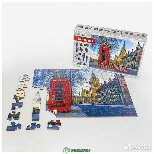 Деревянный пазл Citypuzzles 