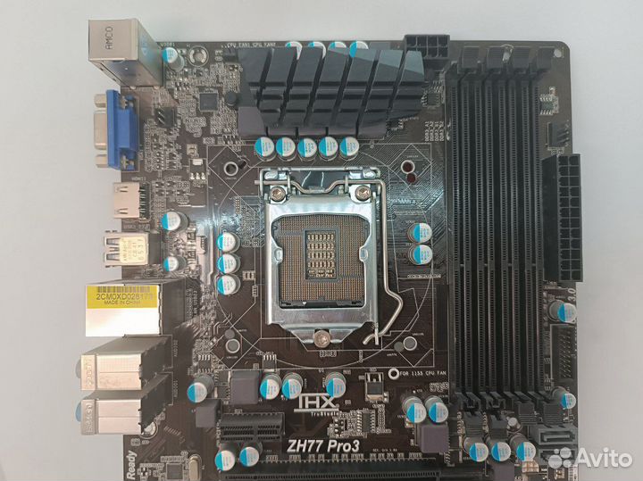 Материнская плата ASRock ZH77 Pro3, LGA1155, 4DDR3