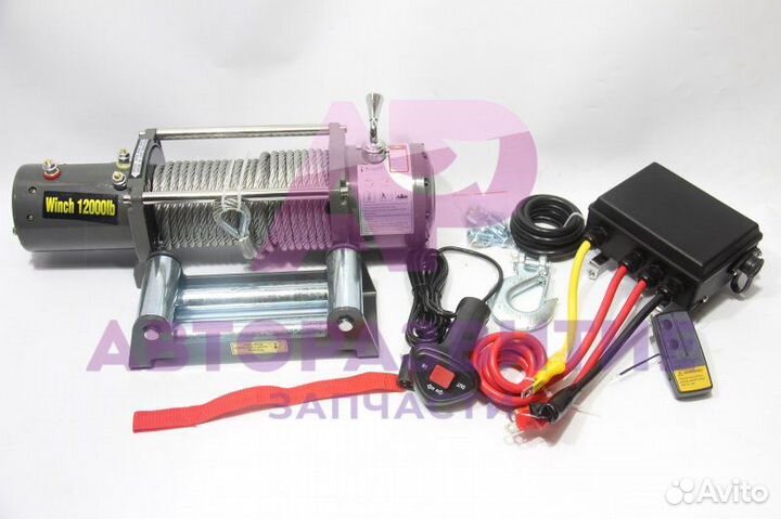 Лебедка автомобильная Electric Winch 12v, 12000LBS