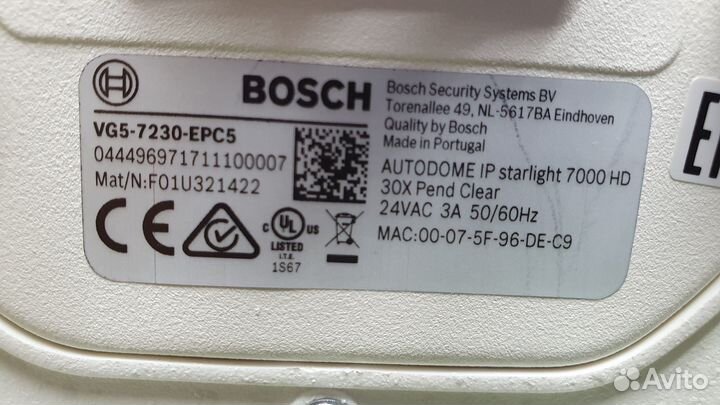 Видеокамера bosch VG5-7230-EPC5