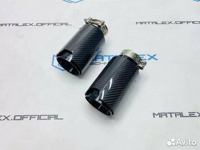 Насадки на глушитель одиночные BMW М, карбон