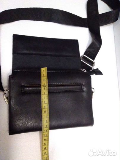 Сумка мужская через плечо черная. Бу. 20на14см