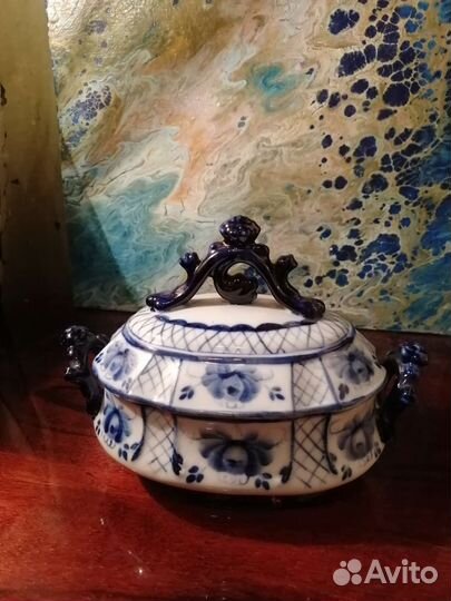 Сахарница Гжель