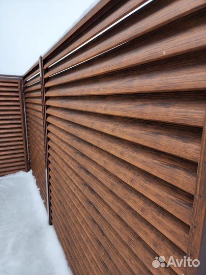 Забор из ламелей жалюзи
