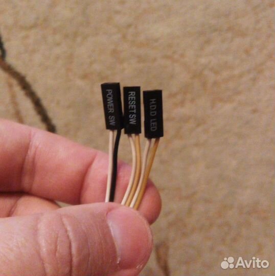 Кабели USB2.0, audio, reset/power/HDD LED, Molex