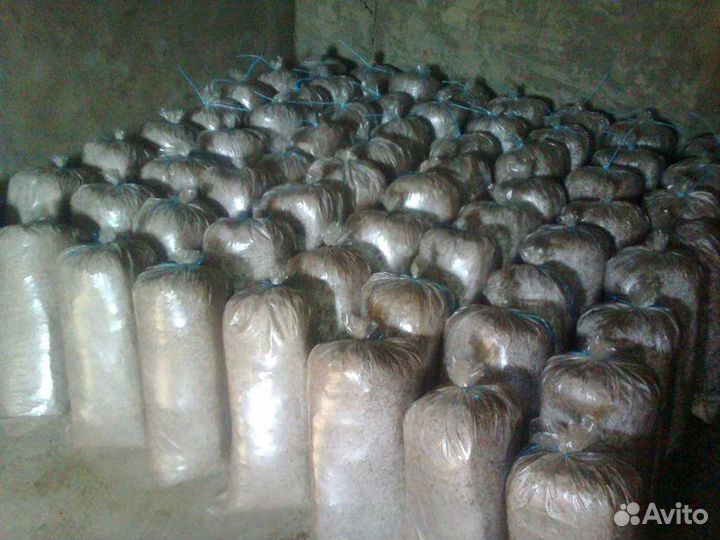 Грибной компост в мешках