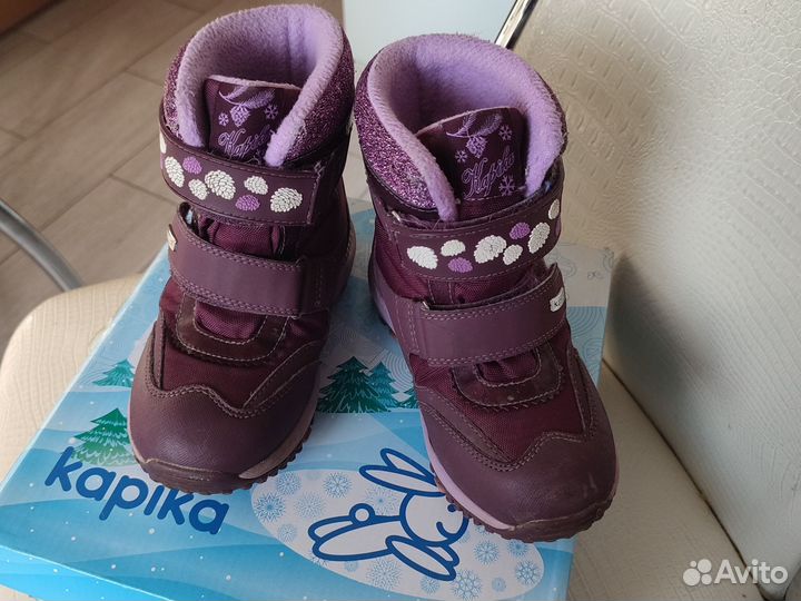 Ботинки зимние Капика для девочки 28 размер