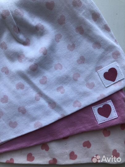 Шапочки для девочки (комплект 3 штуки)