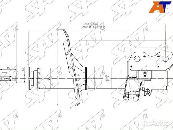 Стойка передняя nissan X-trail