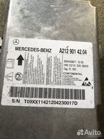 Блок управления airbag Mercedes-Benz E-Class W212