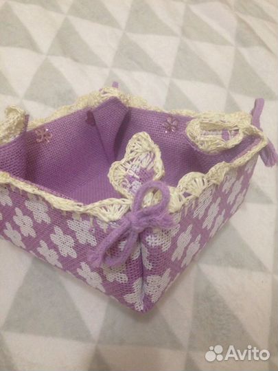 Хлебница текстильная на завязках