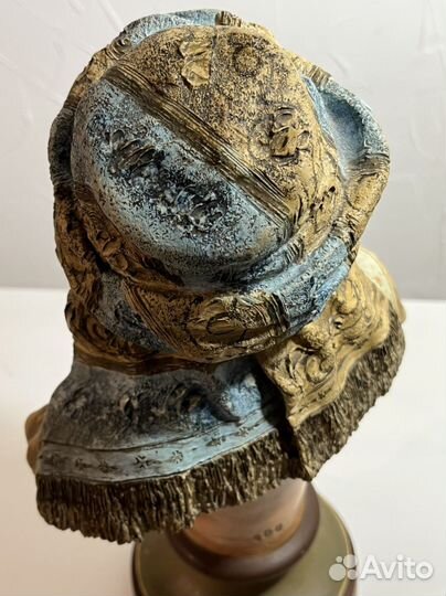 Бюст антикварный, статуэтка Африканка, терракота
