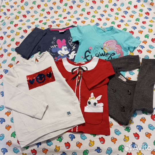 Большой пакет вещей для девочки 116