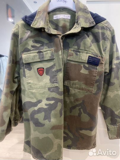 Джинсовая рубашка zara для мальчика