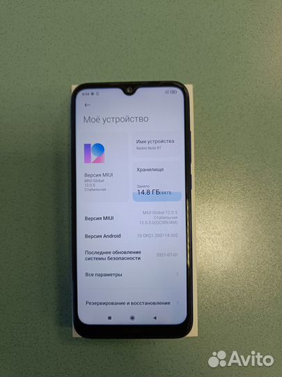 Xiaomi Redmi Note 8T, 4/64 ГБ