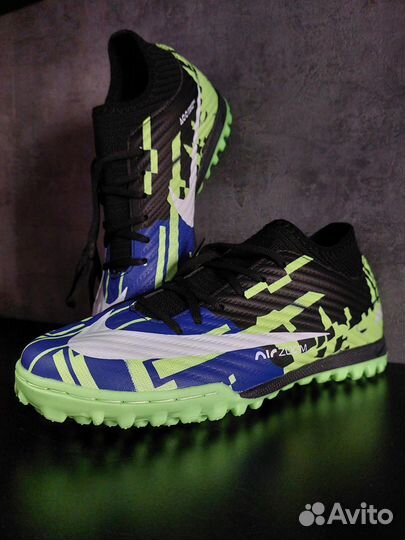 Шиповки бутсы nike black/green