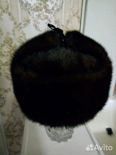 Шапка с козырьком норковая размер 59-60