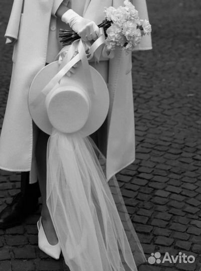 Шляпа канотье свадебная