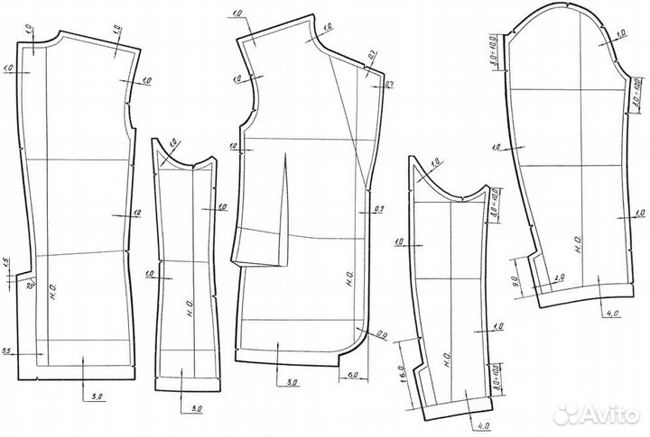 Разработка лекал и пошив одежды