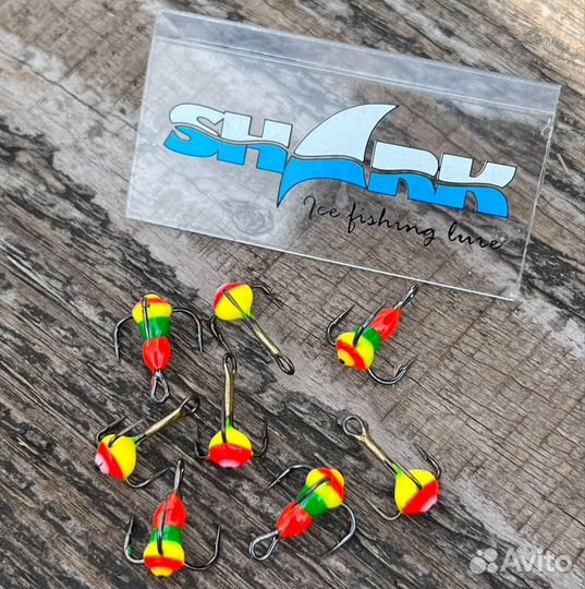 Тройник с эпоксидом shark, крючок VMC и owner