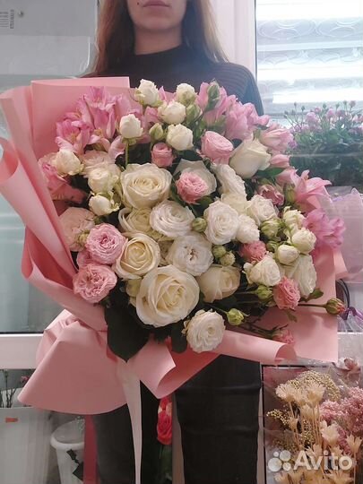 Цветы раменское букет пионовидных роз