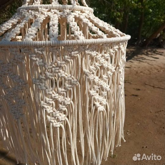 Абажур макраме в стиле бохо