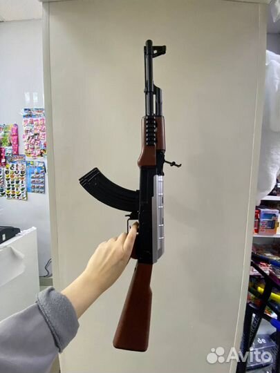 Детский автомат акс-74У, стреляет пульками, 6 мм