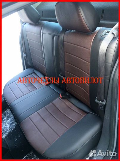 Чехлы Автопилот Opel Astra H из экокожи чёрно-шок