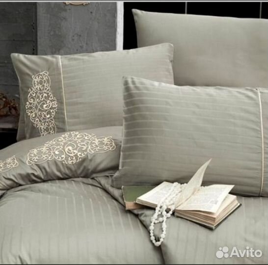 Комплект постельного белья евро Турция сатин с выш