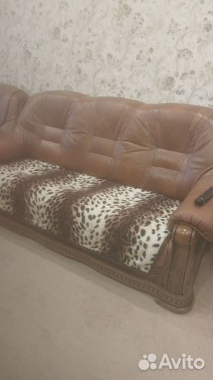Кожаная мягкая мебель бу
