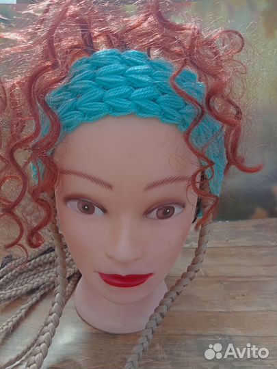 Повязка на голову вязаная