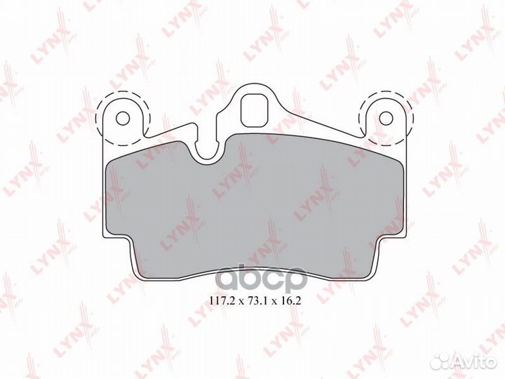 Колодки тормозные дисковые зад BD8007 lynxauto