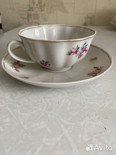 Чашка с блюдцем дулево