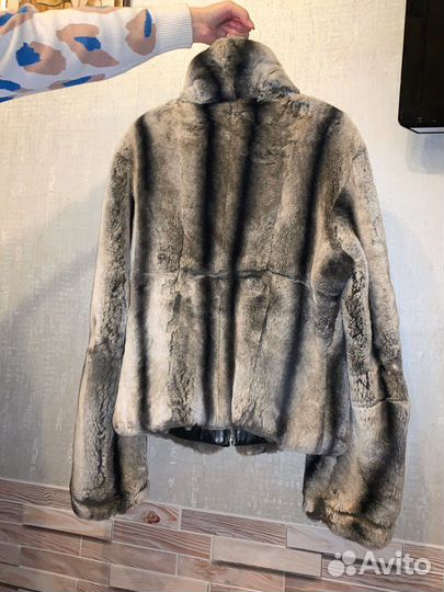 Шуба из кролика под шиншиллу