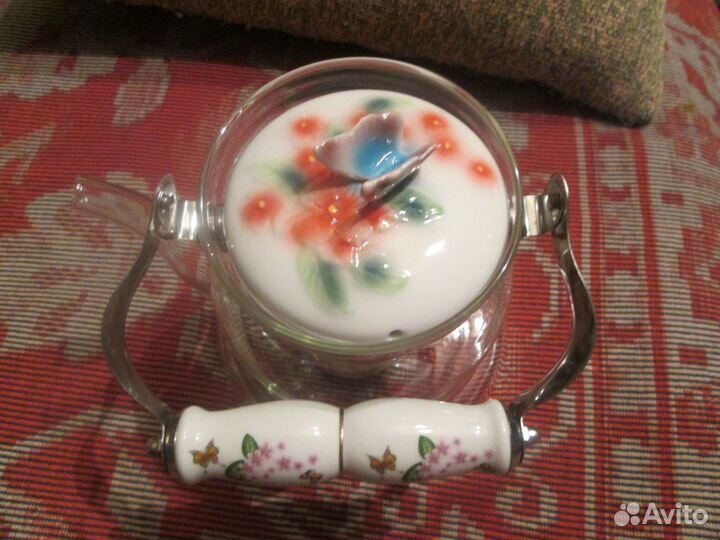 Чайник заварочный стеклянный, 1200л, новый