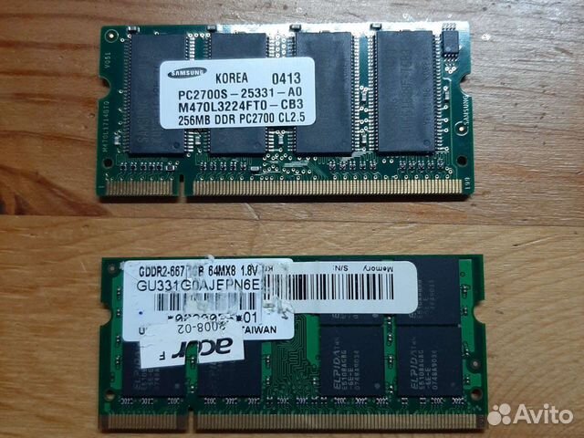Оперативная память для ноутбука SO-dimm DDR-2