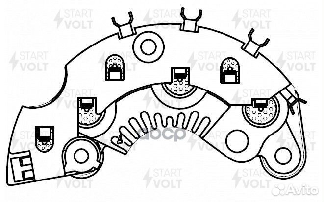 VDB 0503 мост диодный генератора 4PIN с/о Daew