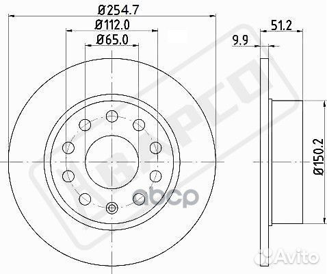 Диск тормозной BD0380 bapco