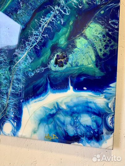 Картина абстракция эпоксидная смола