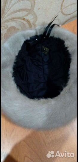 Шапка голубая норка