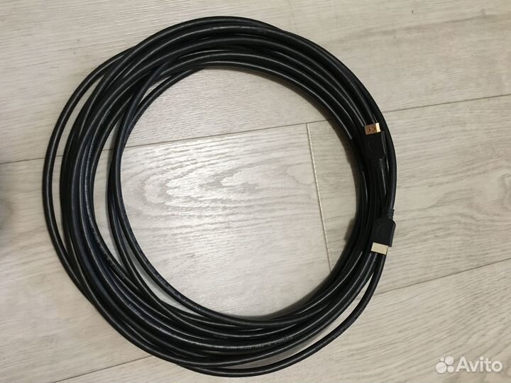 Кабель hdmi 10м с позолоченными разъемами