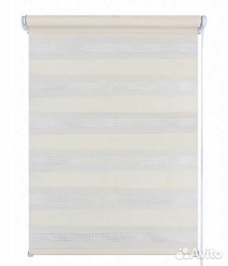 Штора рулонная День-Ночь 120x160 молочный;