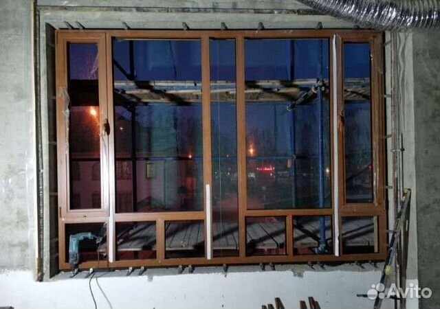 Установка окон пвх, алюм. конструкций, перегородок