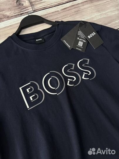 Футболка Hugo Boss темно синяя