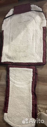 Зимний конверт в коляску на овчине