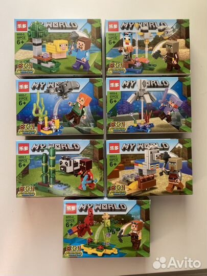 Конструктор Майнкрафт Садовник с попугаем