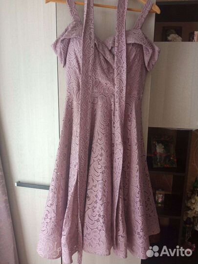 Пудророзовое платье