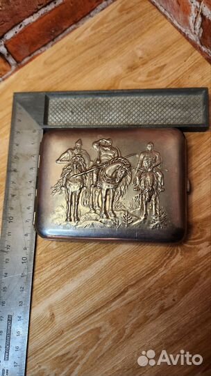 Портсигар СССР. Три богатыря