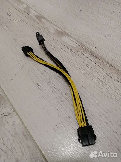 Кабель для видеокарт PCI-E 6pin и 8pin на 2x8(6+2)